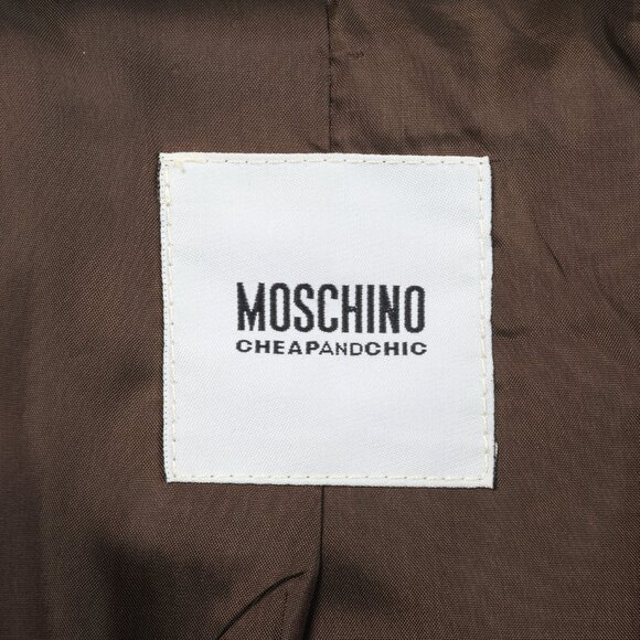 Moschino Cheap and Chic Grey Cotton Leopard Blazer - Picture 7 of 10